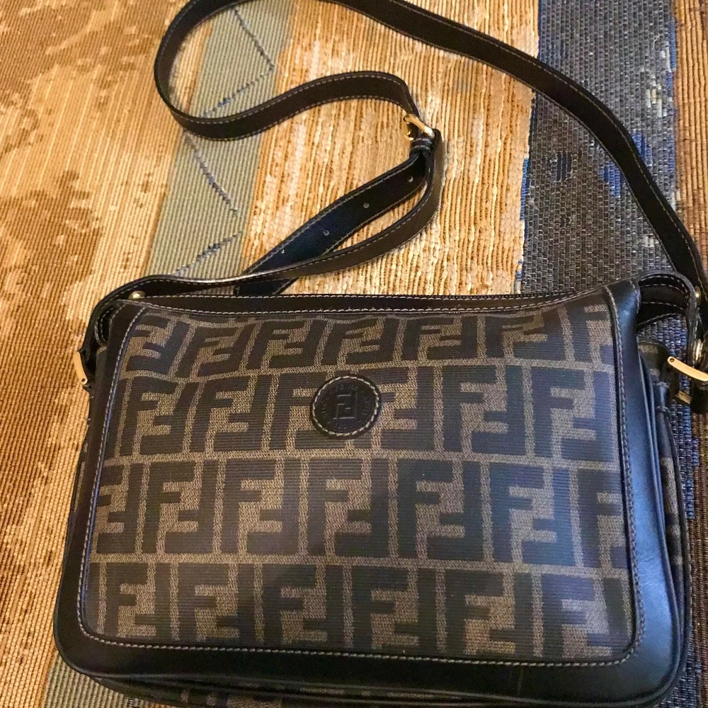 1980s Vintage Fendi FF Shoulder bag